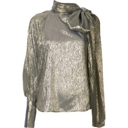 Petar Petrov Bray metallic one sleeve blouse - Gold