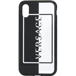 Versace logo printed iPhone X case - Neutrals