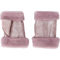 Gala Gloves fingerless shearling gloves - Pink