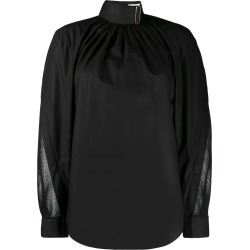Fendi belted neck draped blouse