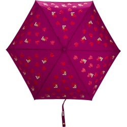 Moschino heart bear pattern umbrella - PURPLE
