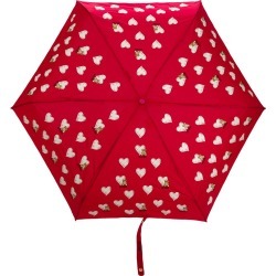 Moschino heart pattern umbrella - Red