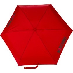 Moschino logo print umbrella - Red
