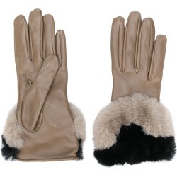 Gala Gloves contrast faux fur gloves - Grey