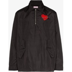 Palm Angels logo pin heart appliqué jacket