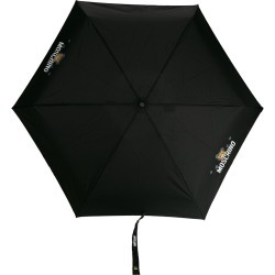 Moschino logo print umbrella - Black