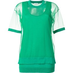 P.A.R.O.S.H. mesh-detail short sleeve top - Green