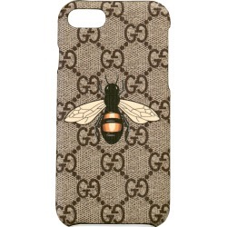 Gucci Bee print iPhone 8 case - NEUTRALS
