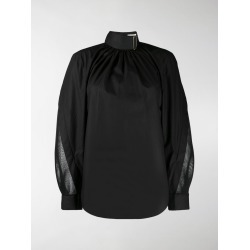 Fendi belted neck draped blouse