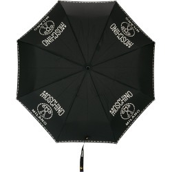 Moschino logo print umbrella - Black
