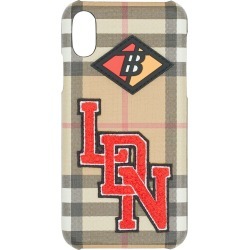 Burberry Logo Graphic Vintage Check iPhone X/XS Case - Neutrals