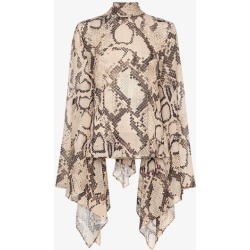 Solace London Ali snakeskin-print blouse