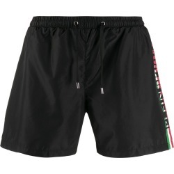 Plein Sport printed logo running shorts - Black