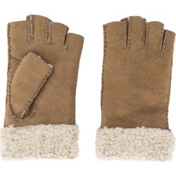 Gala Gloves half finger shearling gloves - NEUTRALS