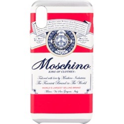 Moschino King of Clothes print iPhone XS/X case