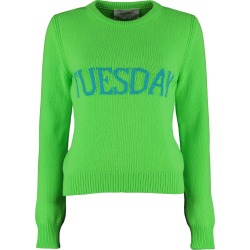 Alberta Ferretti tuesday Intarsia Rainbow Week Sweater