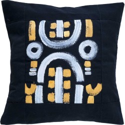 Le Botteghe su Gologone Cotton Hand Painted Indoor Cushion 50x50 cm found on Bargain Bro from italist.com us for USD $133.51
