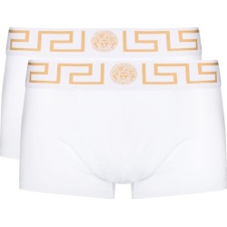 Versace Two Boxer White Cotton Set With Greek Detail Man found on MODAPINS