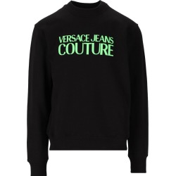 Versace Jeans Couture Logo Fluo Black Green Sweatshirt found on MODAPINS