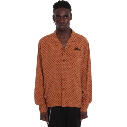 Rhude Moonlight Shirt In Orange Nubuck