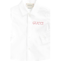 Gucci White Baby Boy Shirt With Logo