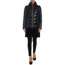 Herno Long Down Jacket With Faux Fur Insert
