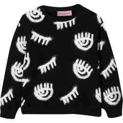 Chiara Ferragni Black Sweatshirt With