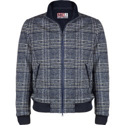 Blue Prince Of Wales Checked Mid Season Jacket