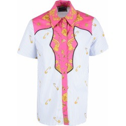 Versace White And Light Girl Shirt With Iconic Medusa