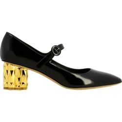 Salvatore Ferragamo High Heel Shoes Décolleté Ortensia Salvatore Ferragamo Faceted Heel In Suede With Buckle