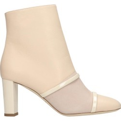 Malone Souliers Dakota Ms 70 High Heels Ankle Boots In Beige Suede And Leather
