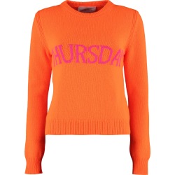 Alberta Ferretti thursday Intarsia Rainbow Week Sweater