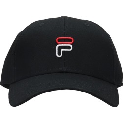 Fila 6 Pannel Cap Hats In Black Cotton