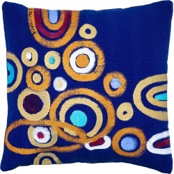 Le Botteghe su Gologone Cotton Hand Painted Indoor Cushion 50x50 cm found on Bargain Bro from italist.com us for USD $161.39