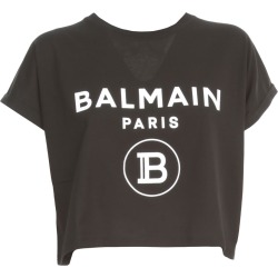 Balmain T-shirt S/s Cropped W/logo