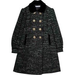 Dolce & Gabbana Mint Gray Coat For Girls Dolce And Gabbana Kids