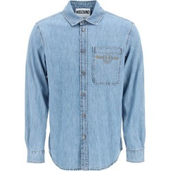 Moschino Denim Shirt With Logo Embroidery found on MODAPINS