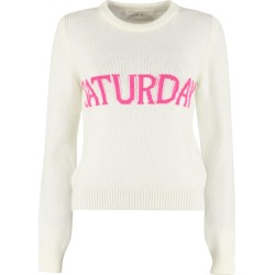 Alberta Ferretti saturday Intarsia Rainbow Week Sweater