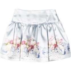 Monnalisa White Shiny Skirt