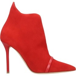 Malone Souliers Cora Ms 100 High Heels Ankle Boots In Red Suede
