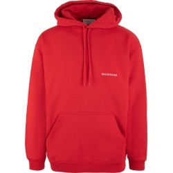 Balenciaga Woman Red Medium Fit Hoodie With White Logo found on MODAPINS