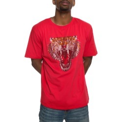Angry Tiger in Crystal-Embellished - Red - T Shirt