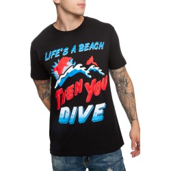 Beach Life Tee in Black
