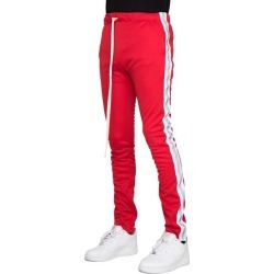 RED/WHITE-REFLECTIVE TRACK PANTS