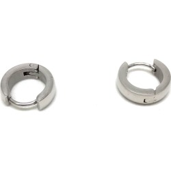 Silver Stainless Steel Hoop Earings in