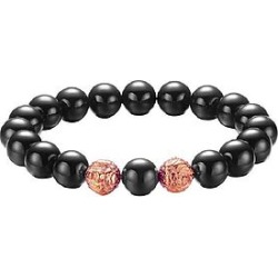 The Mister Twin Lion Plus Bead Bracelet - Rose Gold