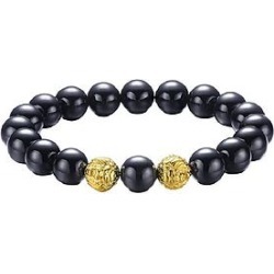 The Mister Twin Lion Plus Bead Bracelet - Gold