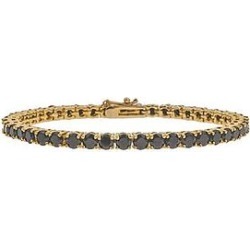 The Mister Crystal Bracelet - Gold & Black