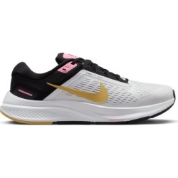 Nike Women's Air Zoom Structure 24 Road Running Shoe in White/Black/Red | Size: 8.5