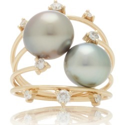 Mizuki Pearl & Diamond Ring Stack